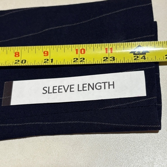 VTG Ralph Lauren Womens Black Label Wool Blazer Sz S Pinstripe Academia USA made - Picture 9 of 12